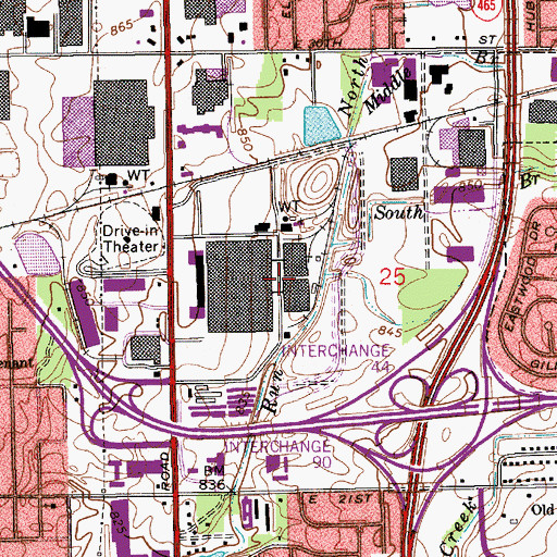 Topographic Map of Western Select Industrial Park, IN