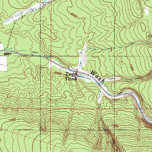 Topographic Map of Twin Tank, AZ