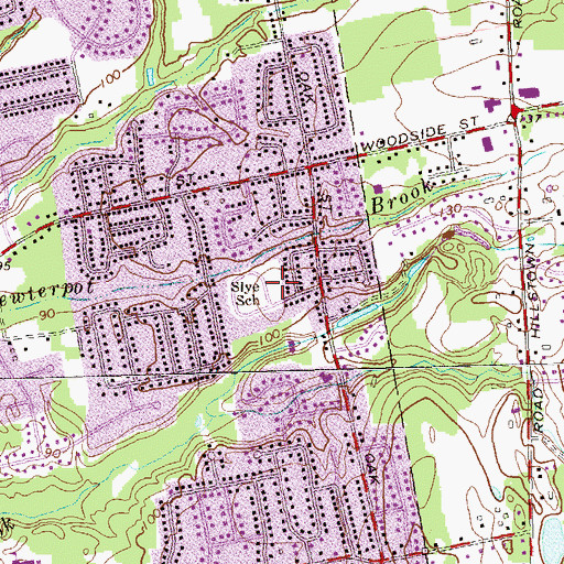 Topographic Map of Slye School, CT