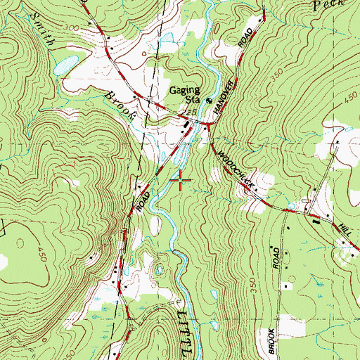 Topographic Map of Smith Brook, CT