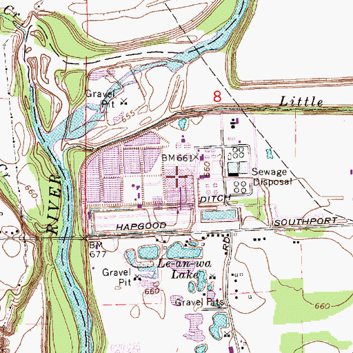 Topographic Map of Southport Advanced Wastewater Treatment Plant, IN