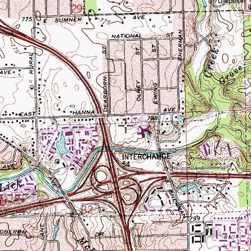 Topographic Map of Altenheim Community Home, IN