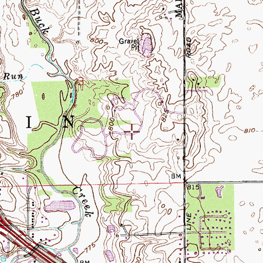 Topographic Map of Southeastway Park, IN