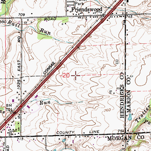 Topographic Map of Heartland Crossing Business Park, IN