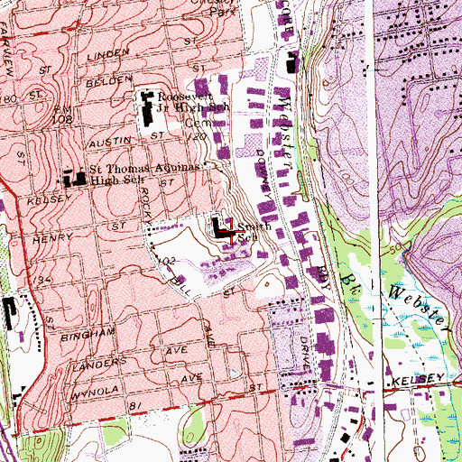 Topographic Map of Smith School, CT