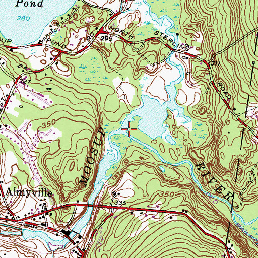 Topographic Map of Snake Meadow Brook, CT