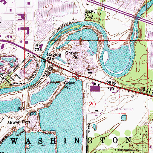 Topographic Map of Clearwater Shoppes Shopping Center, IN