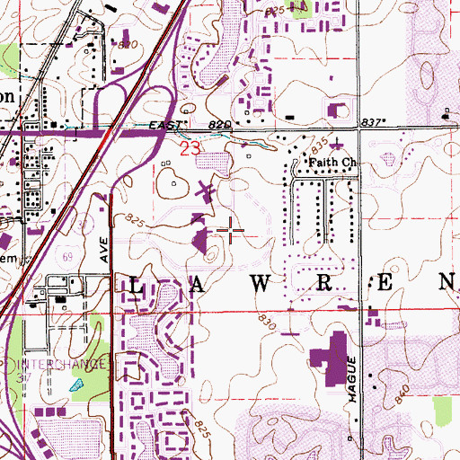 Topographic Map of Indianapolis Surgery Center, IN