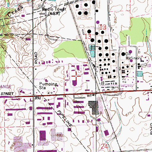 Topographic Map of Robbins Industrial Park, IN