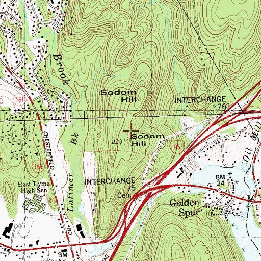 Topographic Map of Sodom Hill, CT