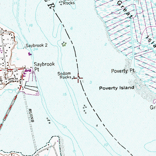 Topographic Map of Sodom Rocks, CT