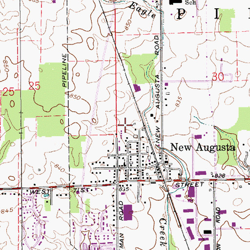 Topographic Map of Georgetown Business Park, IN
