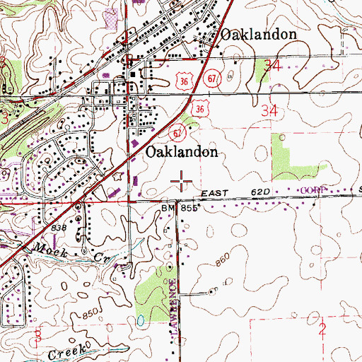 Topographic Map of Veterans Memorial Park, IN