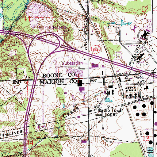Topographic Map of Northern Technology Center, IN