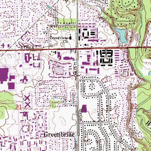 Topographic Map of Indianapolis Fire Department Station 4, IN