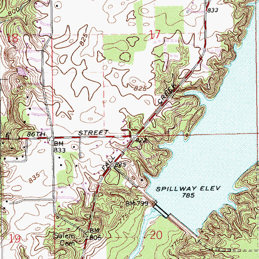 Topographic Map of Indianapolis Fire Department Station 28, IN