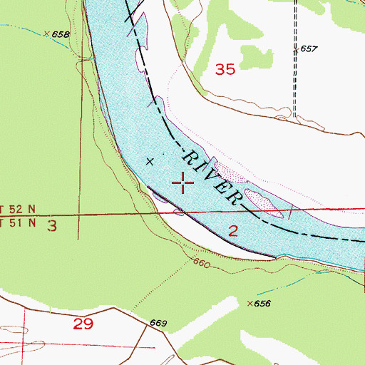 Topographic Map of Cranberry Bend, MO