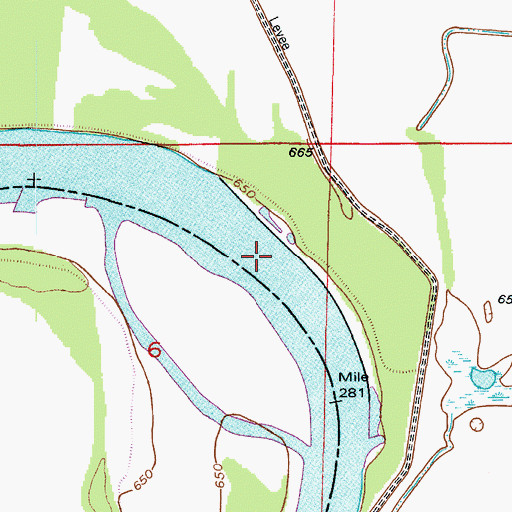 Topographic Map of Hills Bend, MO