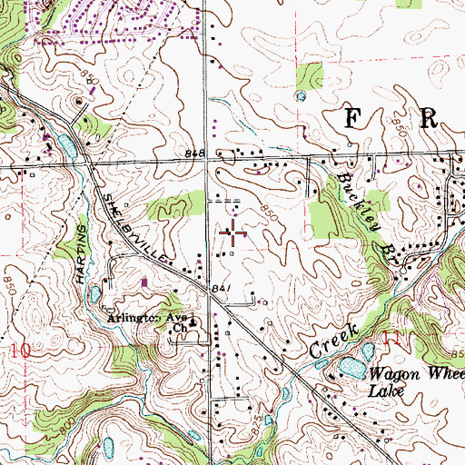 Topographic Map of Indianapolis Fire Department Station 53, IN