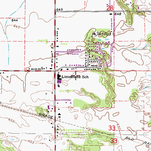 Topographic Map of Limestone, IL