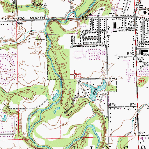 Topographic Map of Williams Park, IN