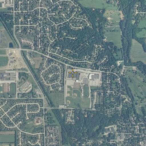 Aerial/Satellite Image of Zionsville Community High School, IN