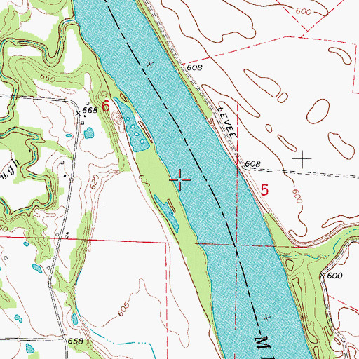 Topographic Map of Robinson Bends, MO