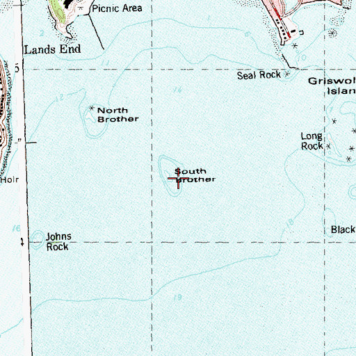 Topographic Map of South Brother, CT