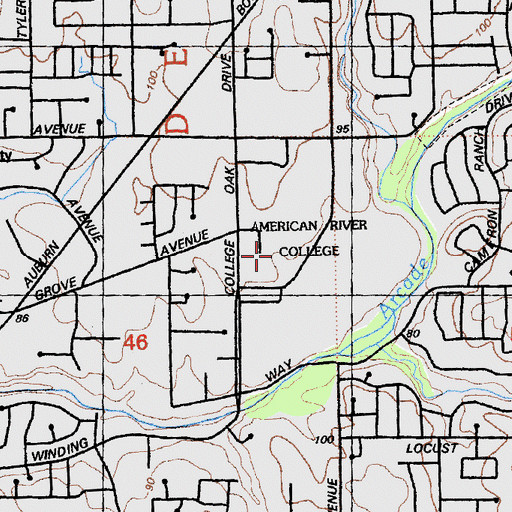 Topographic Map of Cameron Ranch (historical), CA