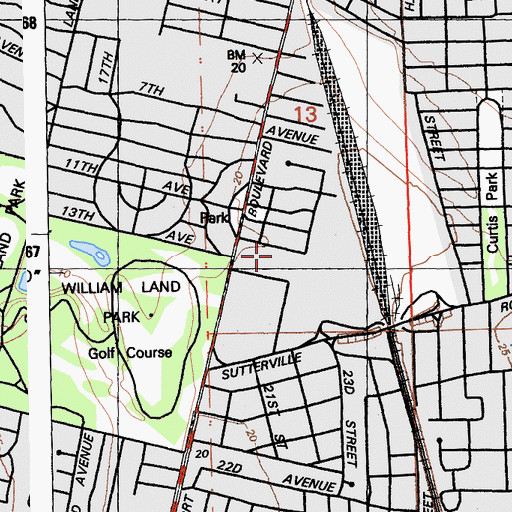 Topographic Map of Art Court Theatre, CA
