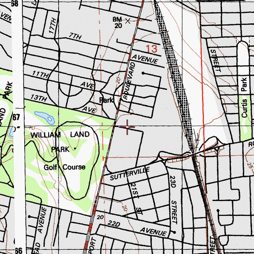Topographic Map of Fischbacher Arts Building, CA