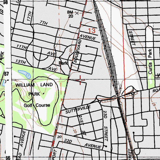 Topographic Map of Lusk Aeronautical Center, CA