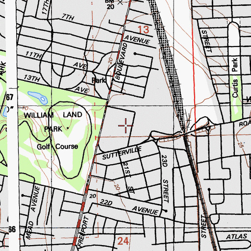 Topographic Map of Union Stadium, CA