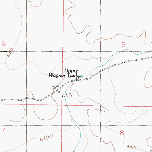 Topographic Map of Upper Wagner Tank, AZ