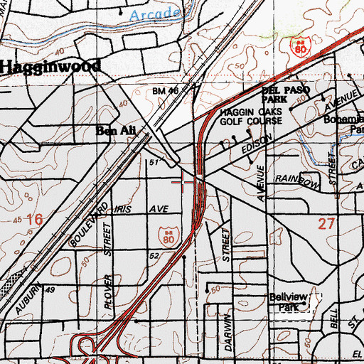 Topographic Map of Exit 11, CA