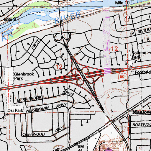 Topographic Map of Exit 11, CA