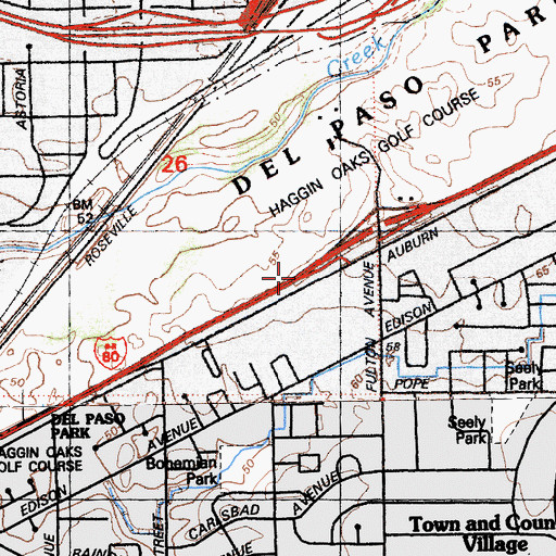 Topographic Map of Exit 12, CA