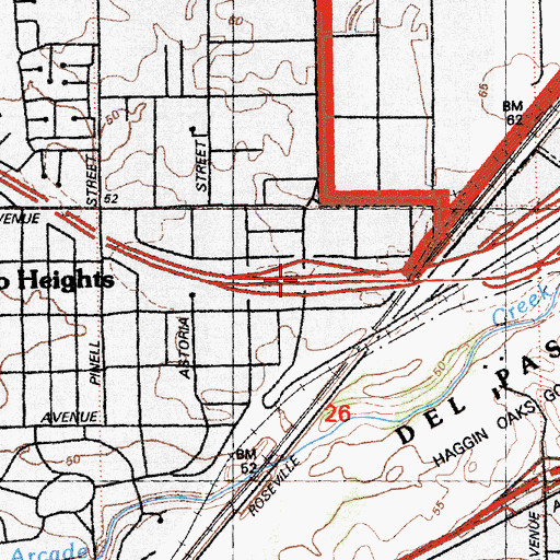 Topographic Map of Exit 92, CA