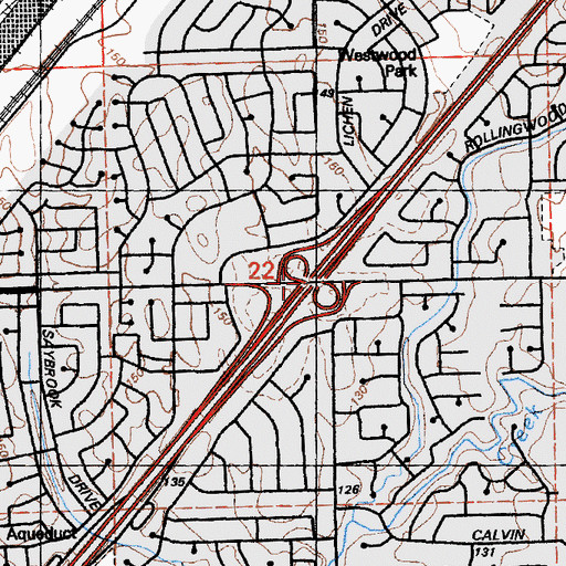 Topographic Map of Exit 100, CA