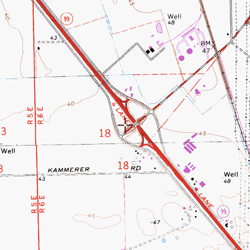 Topographic Map of Exit 284, CA