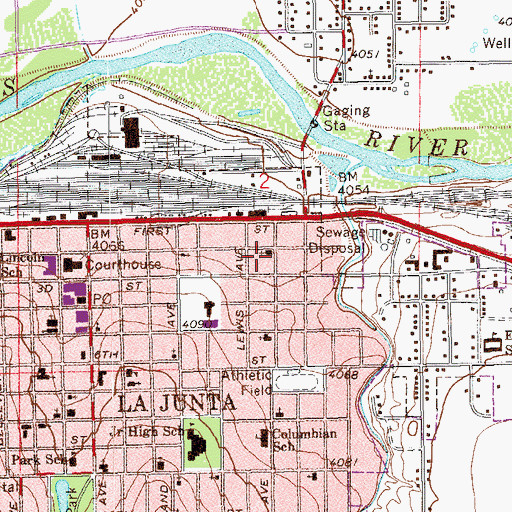 Topographic Map of Spanish Bible Tabernacle, CO