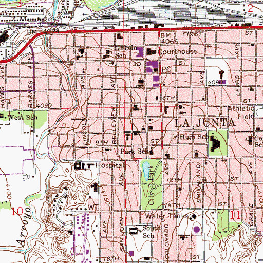 Topographic Map of Saint Andrew's Episcopal Church, CO