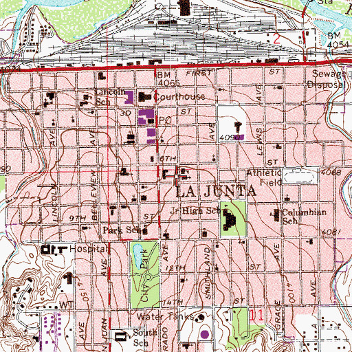 Topographic Map of Saint Patrick's Roman Catholic Church, CO