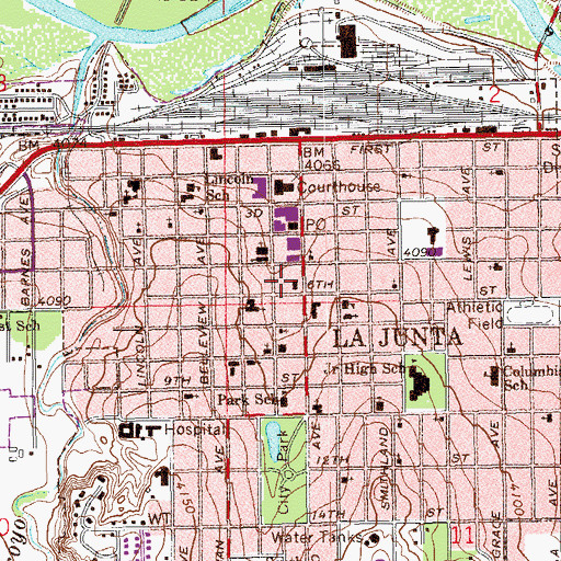 Topographic Map of Woodruff Memorial Library, CO