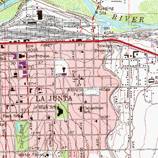 Topographic Map of Emmanuel Mennonite Church, CO