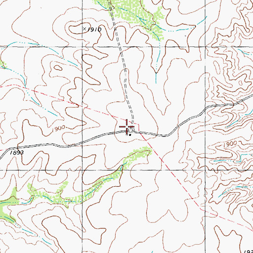 Topographic Map of Arledge Ranch, TX
