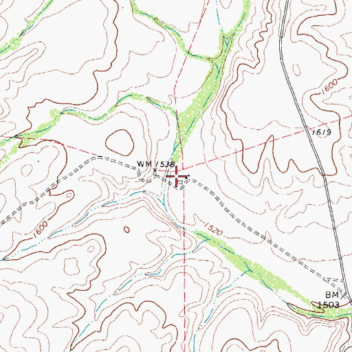 Topographic Map of Newman Ranch, TX