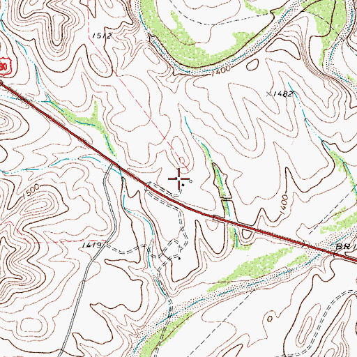 Topographic Map of J Fisher Ranch, TX