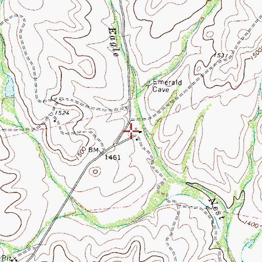 Topographic Map of Ingram Ranch, TX