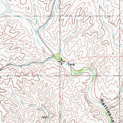 Topographic Map of Nunnely Ranch (historical), TX